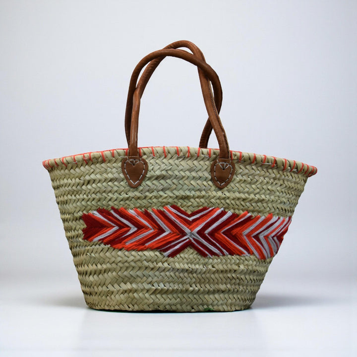 Moroccan Tribal Straw Beach Bag