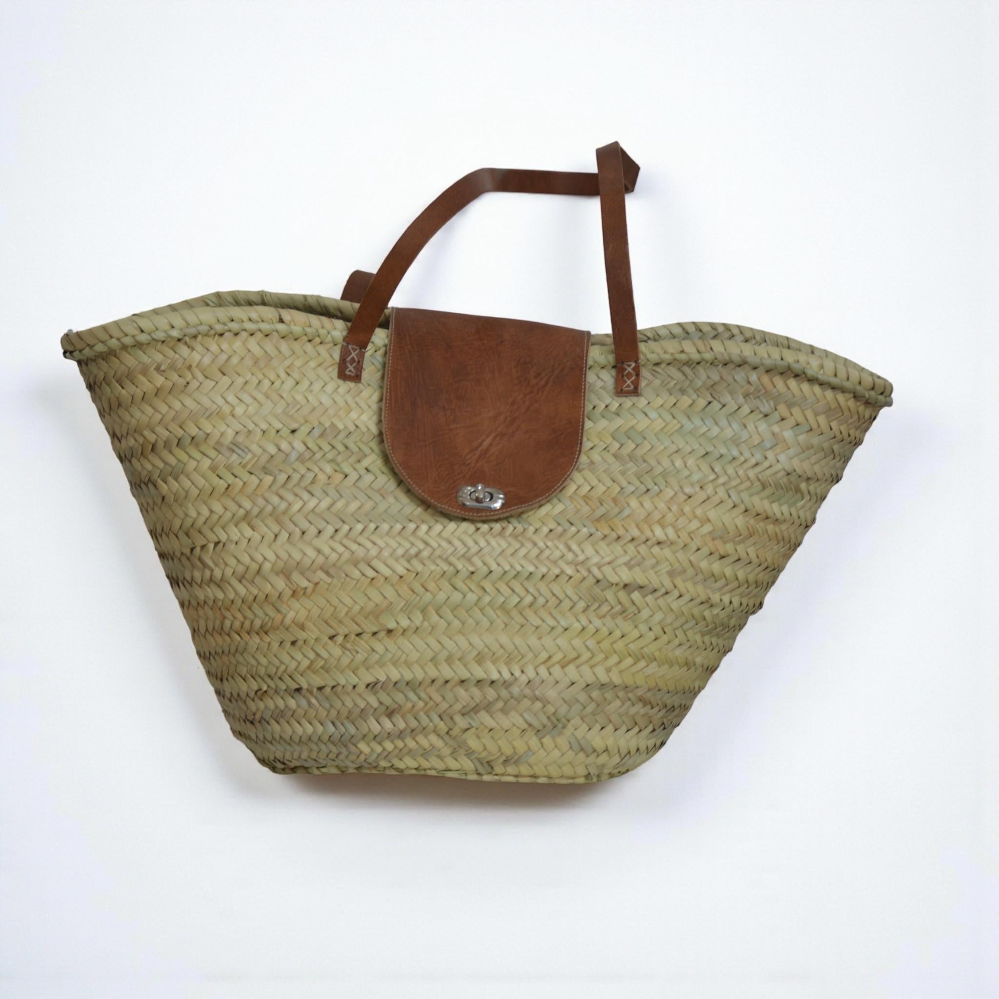 Classic Moroccan Straw Tote Bag
