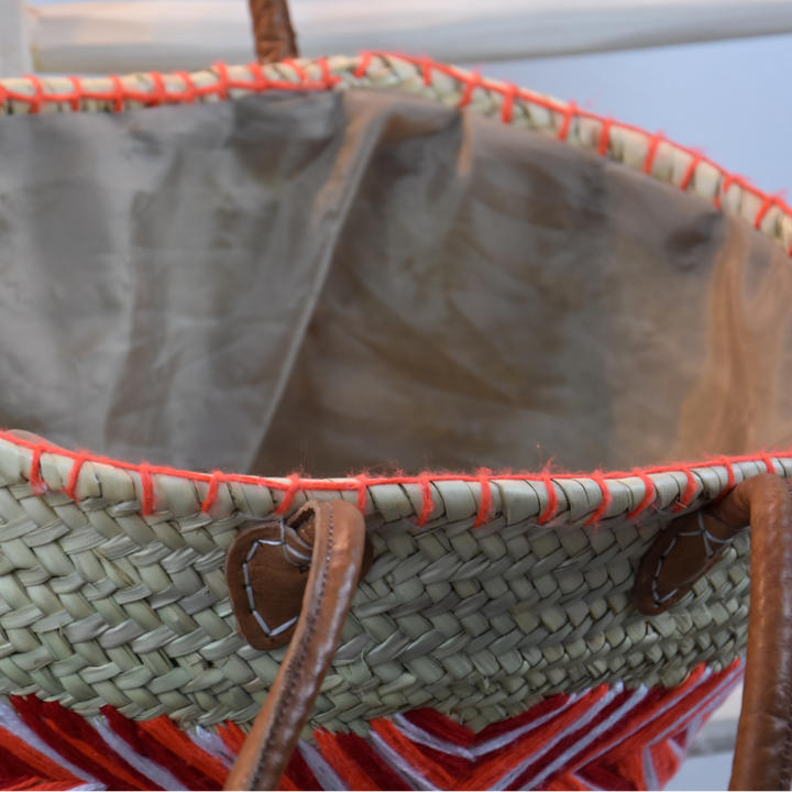 Moroccan Tribal Straw Beach Bag