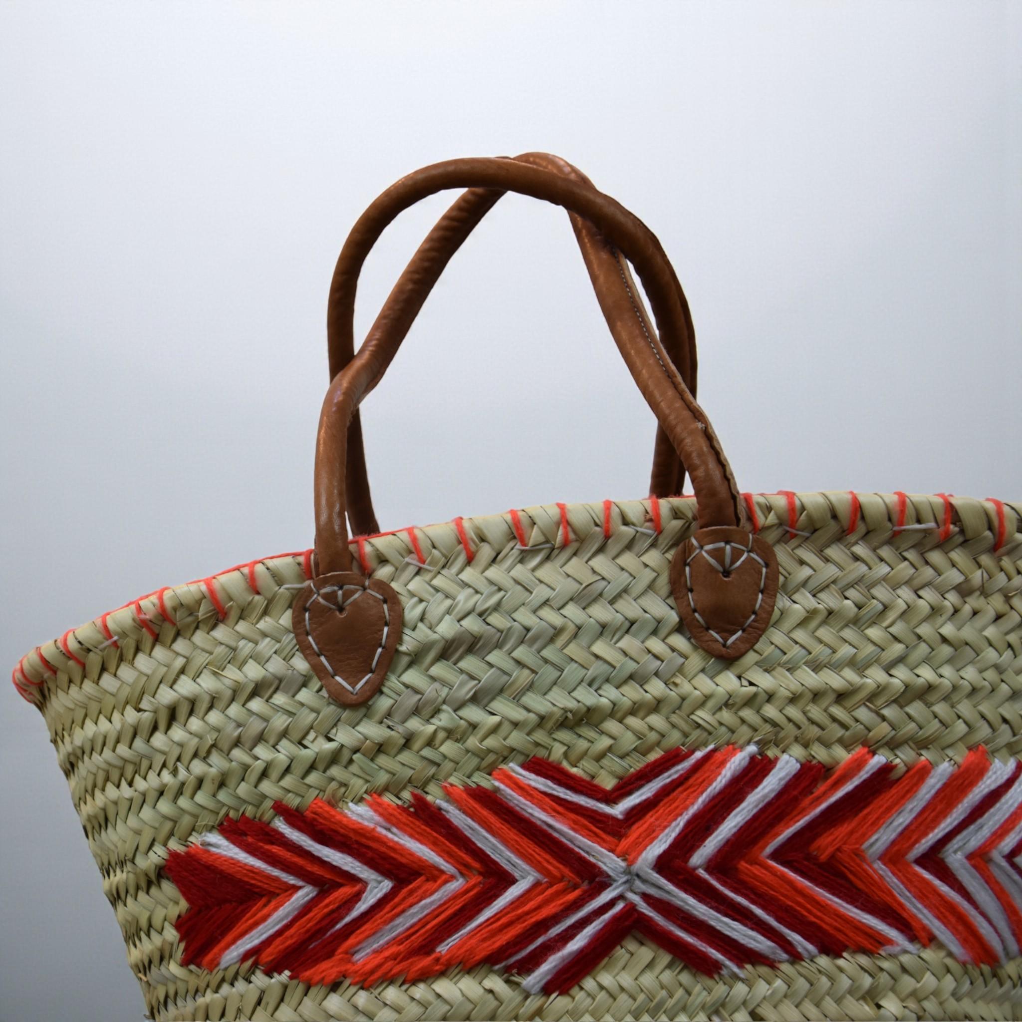Moroccan Tribal Straw Beach Bag