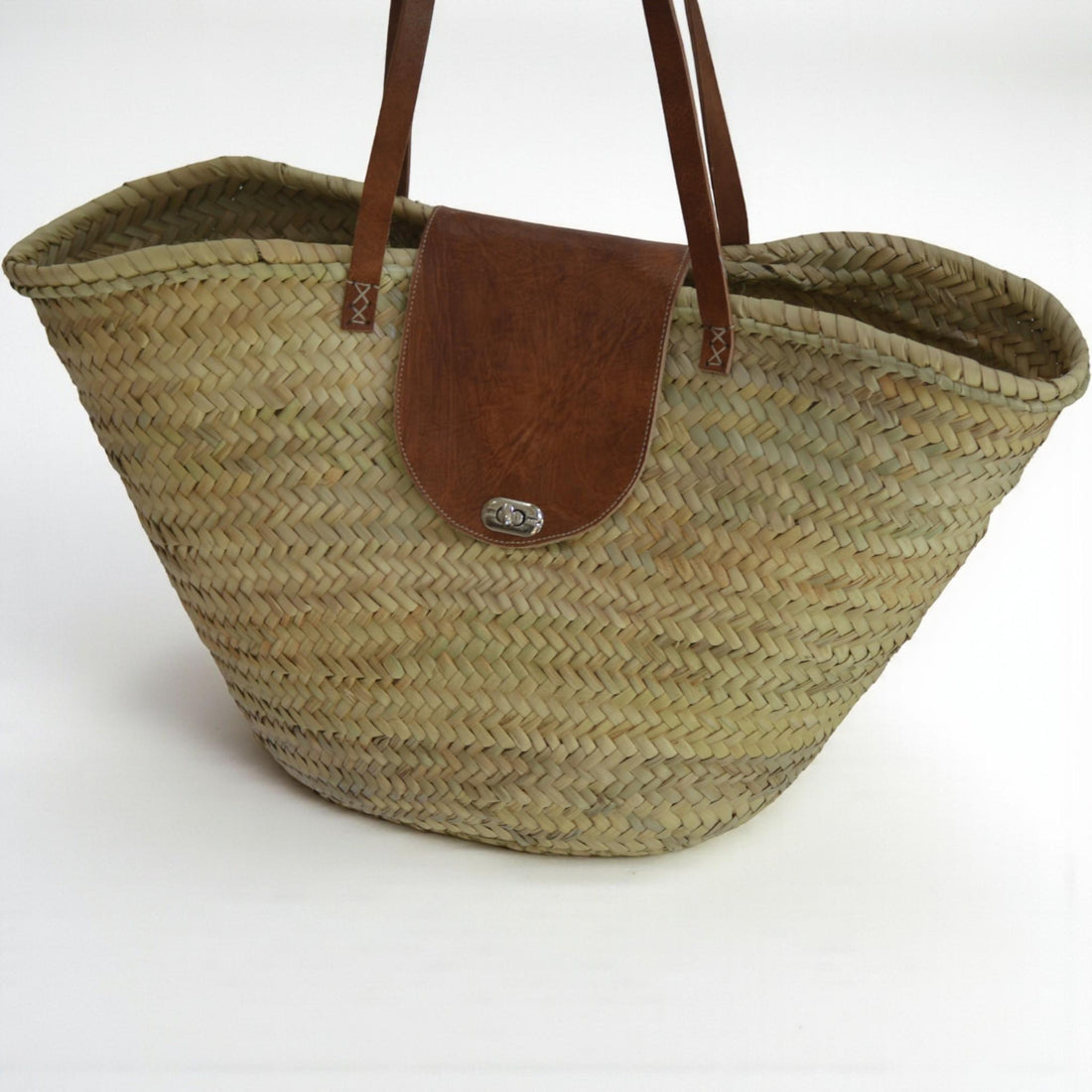 Classic Moroccan Straw Tote Bag