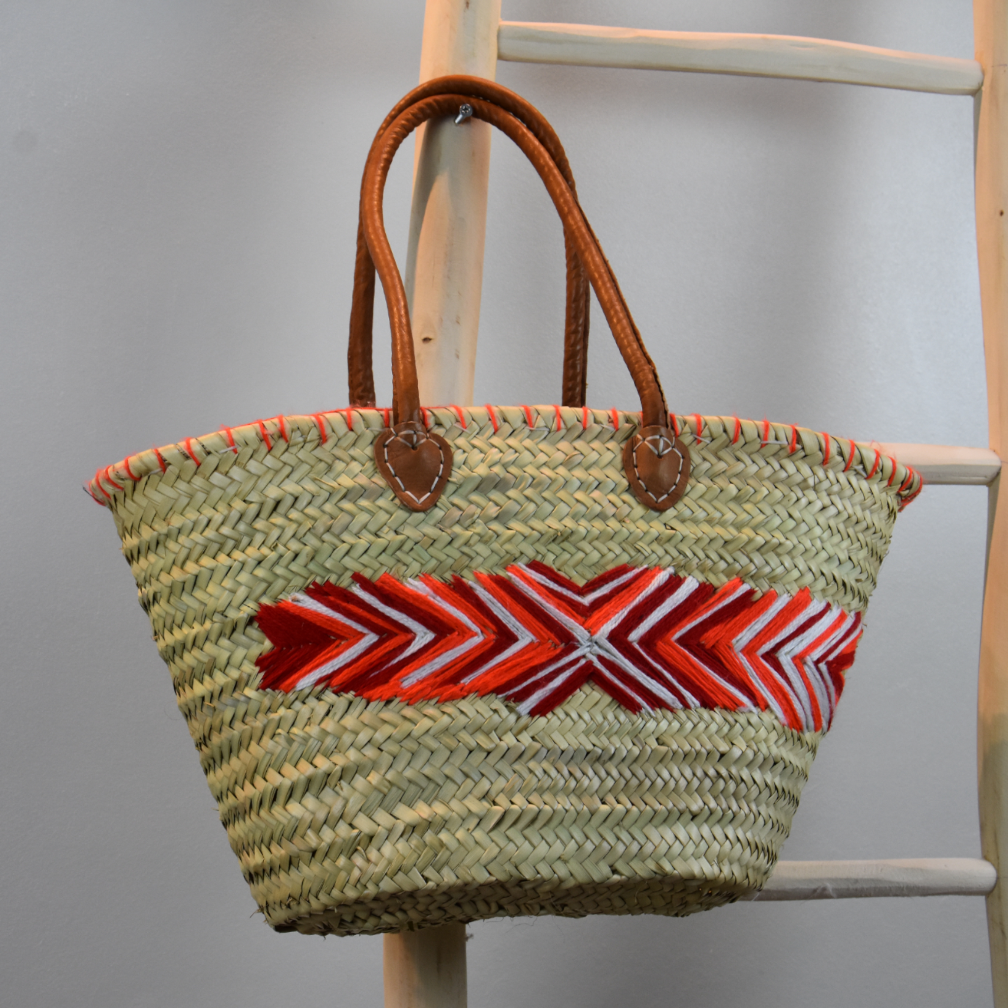Moroccan Tribal Straw Beach Bag