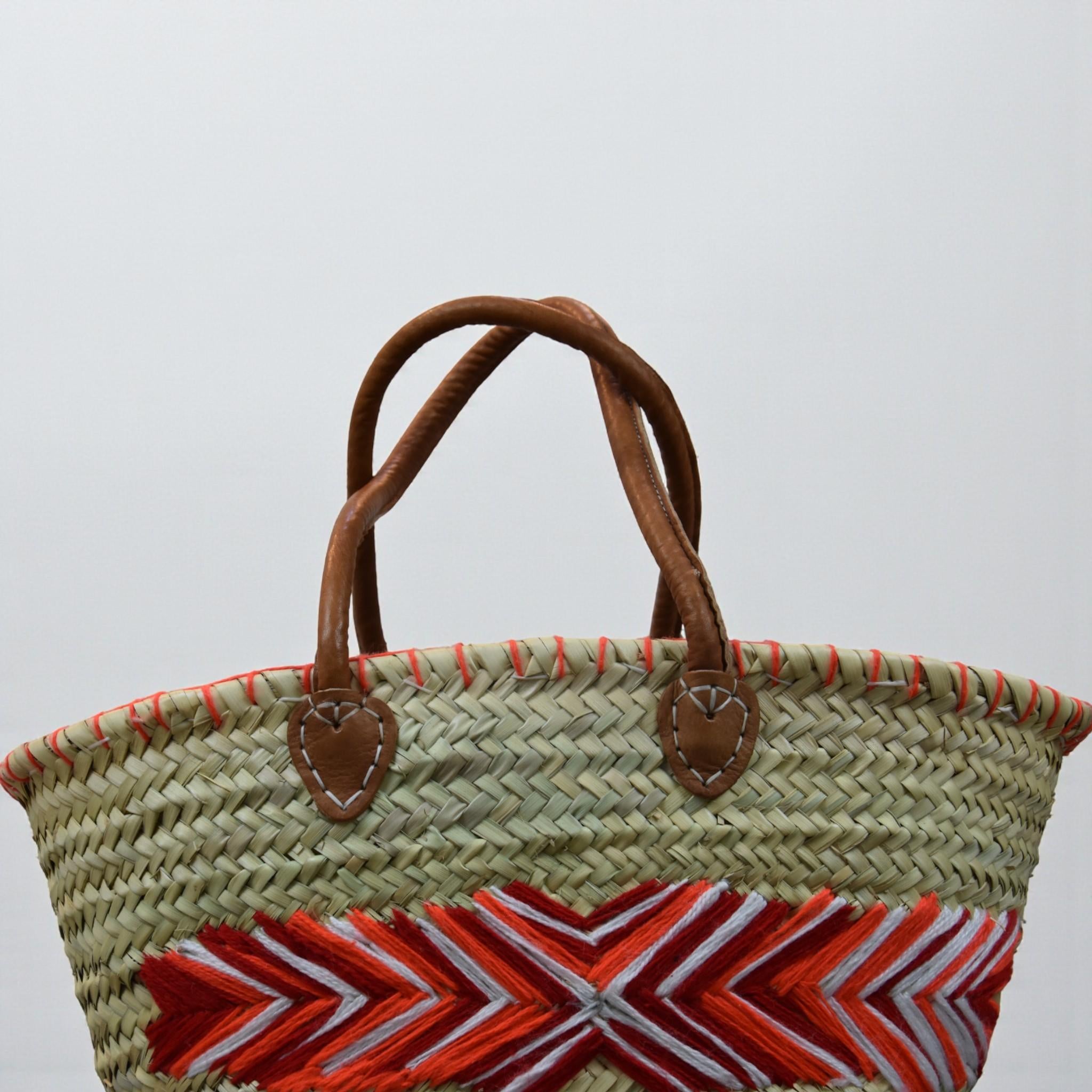 Moroccan Tribal Straw Beach Bag