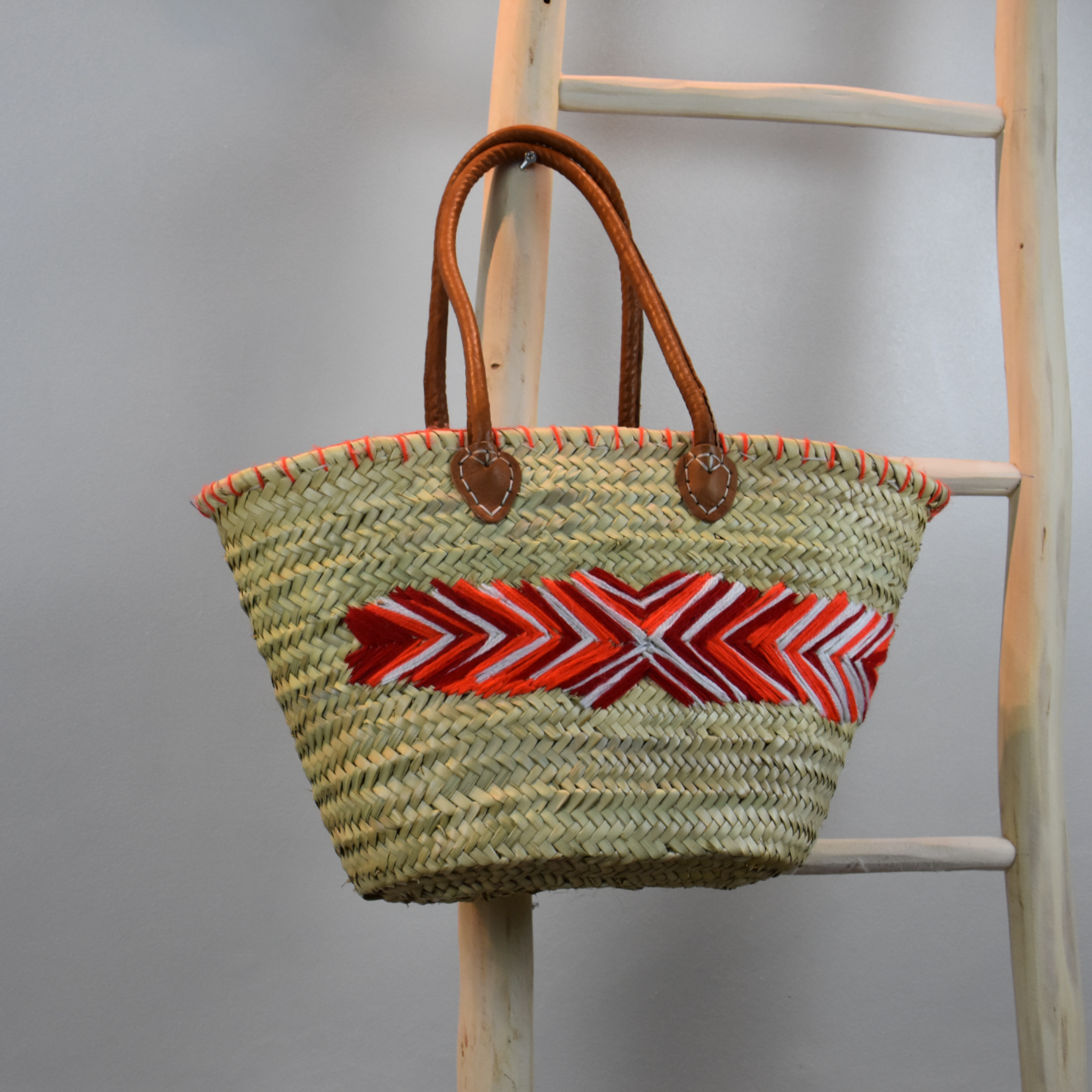 Moroccan Tribal Straw Beach Bag