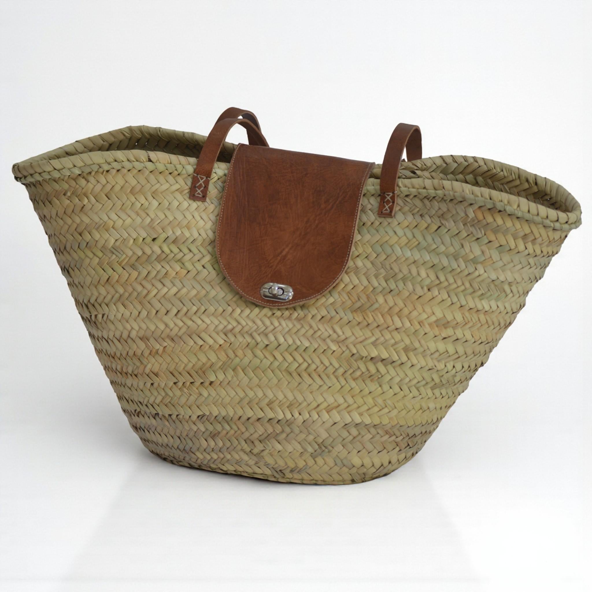 Classic Moroccan Straw Tote Bag