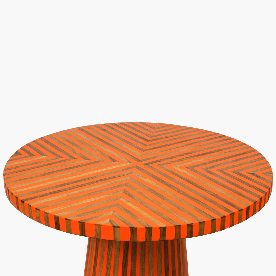 Handmade wood and resin Moroccan accent side table